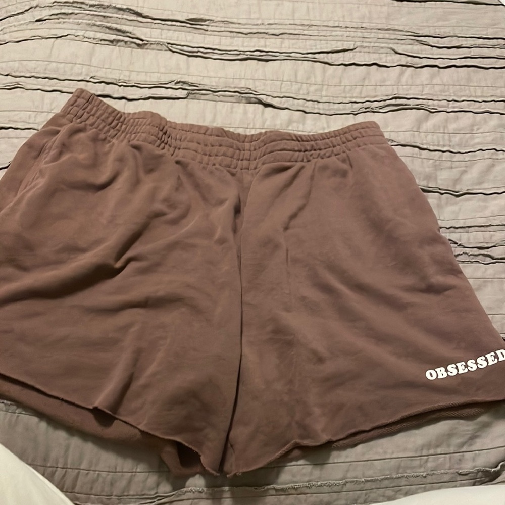 H&M, large fit medium too, brown with white print